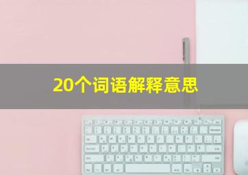 20个词语解释意思