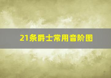 21条爵士常用音阶图