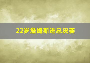 22岁詹姆斯进总决赛