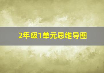 2年级1单元思维导图