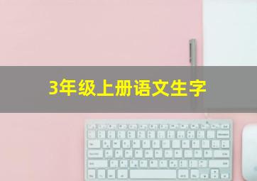 3年级上册语文生字