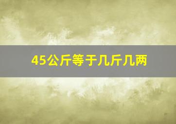 45公斤等于几斤几两