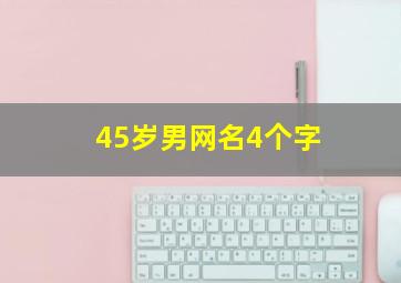 45岁男网名4个字