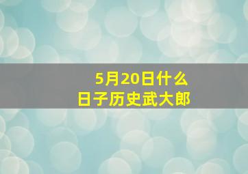 5月20日什么日子历史武大郎