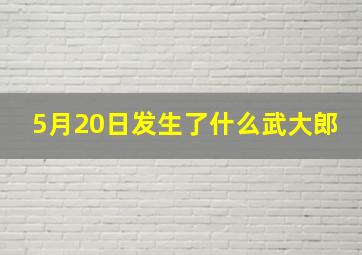 5月20日发生了什么武大郎