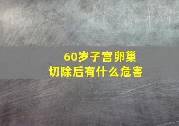 60岁子宫卵巢切除后有什么危害