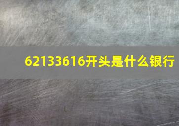 62133616开头是什么银行