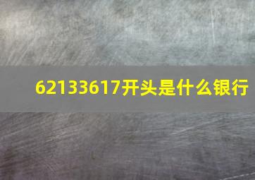 62133617开头是什么银行