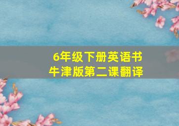 6年级下册英语书牛津版第二课翻译