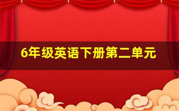 6年级英语下册第二单元