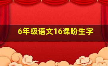 6年级语文16课盼生字