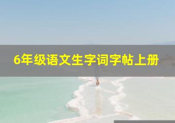 6年级语文生字词字帖上册