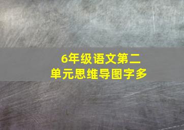 6年级语文第二单元思维导图字多