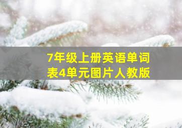 7年级上册英语单词表4单元图片人教版