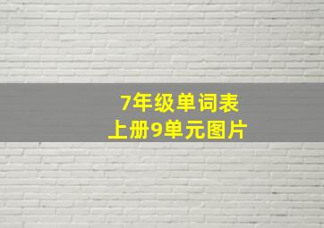 7年级单词表上册9单元图片