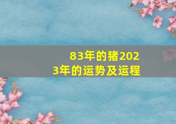 83年的猪2023年的运势及运程