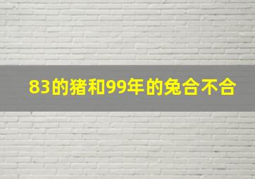 83的猪和99年的兔合不合