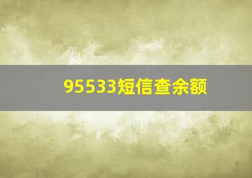 95533短信查余额