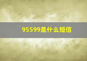 95599是什么短信