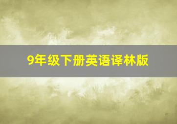 9年级下册英语译林版