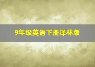 9年级英语下册译林版