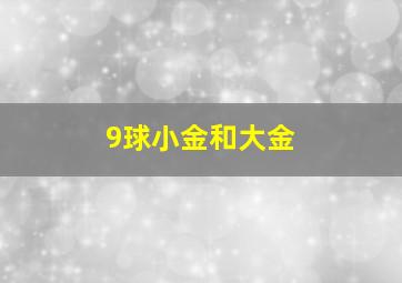 9球小金和大金