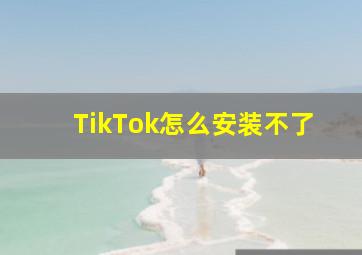 TikTok怎么安装不了