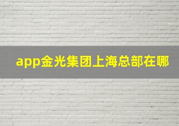 app金光集团上海总部在哪