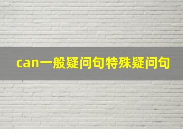 can一般疑问句特殊疑问句