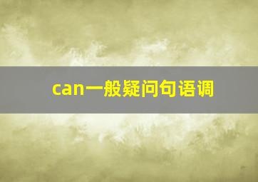 can一般疑问句语调