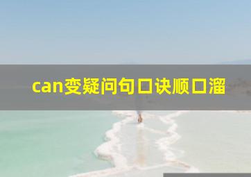 can变疑问句口诀顺口溜