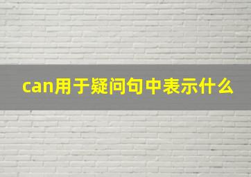 can用于疑问句中表示什么