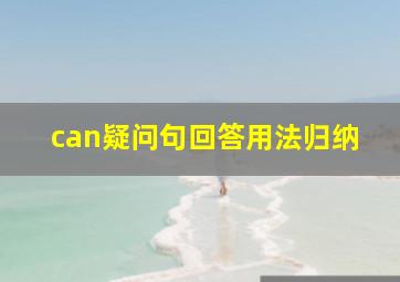 can疑问句回答用法归纳