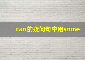 can的疑问句中用some