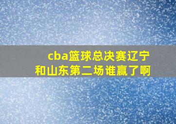 cba篮球总决赛辽宁和山东第二场谁赢了啊