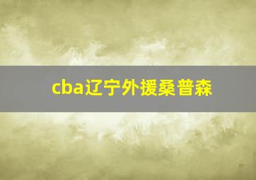 cba辽宁外援桑普森