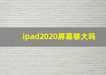 ipad2020屏幕够大吗