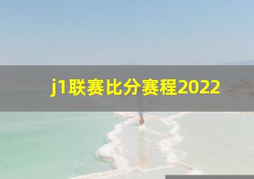 j1联赛比分赛程2022