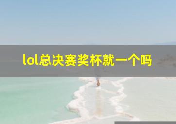 lol总决赛奖杯就一个吗