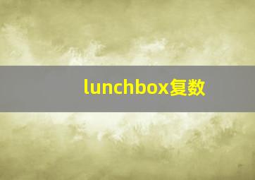 lunchbox复数