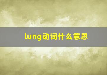 lung动词什么意思