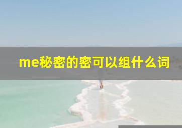 me秘密的密可以组什么词