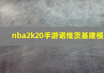 nba2k20手游诺维茨基建模