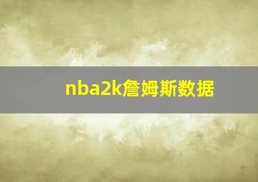 nba2k詹姆斯数据