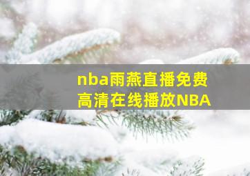 nba雨燕直播免费高清在线播放NBA