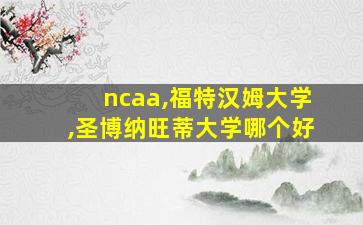 ncaa,福特汉姆大学,圣博纳旺蒂大学哪个好