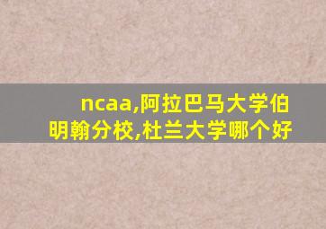 ncaa,阿拉巴马大学伯明翰分校,杜兰大学哪个好