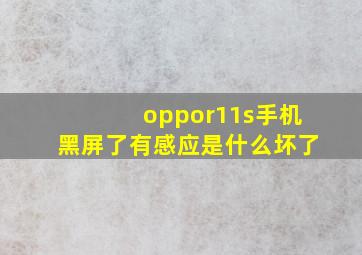 oppor11s手机黑屏了有感应是什么坏了