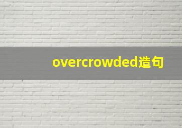 overcrowded造句