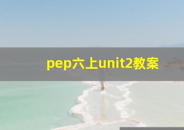 pep六上unit2教案